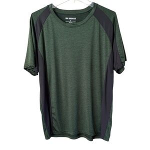 Real Essentials men’s size XL pullover polyester spandex shorts sleeves green